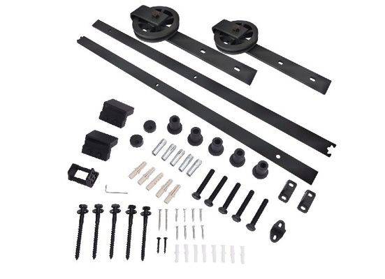 11 stóp 12ft Barn Gate Hardware Heavy Duty Barn Door Trolley Wheels i wspornik górny uchwyt