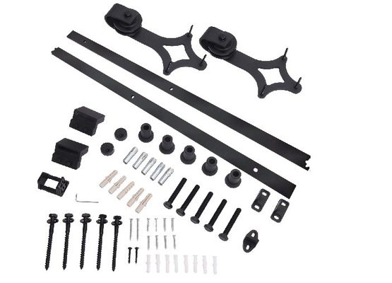 11 stóp 12ft Barn Gate Hardware Heavy Duty Barn Door Trolley Wheels i wspornik górny uchwyt