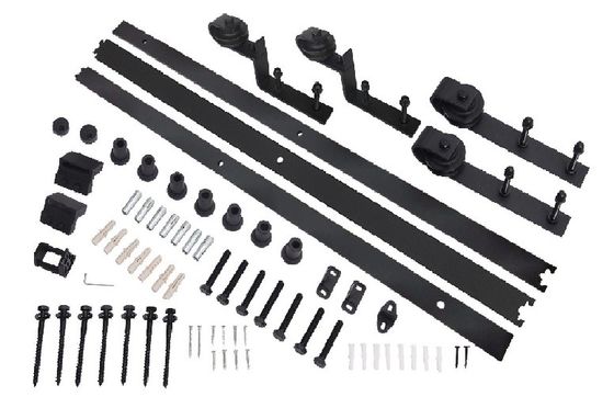 11 stóp 12ft Barn Gate Hardware Heavy Duty Barn Door Trolley Wheels i wspornik górny uchwyt