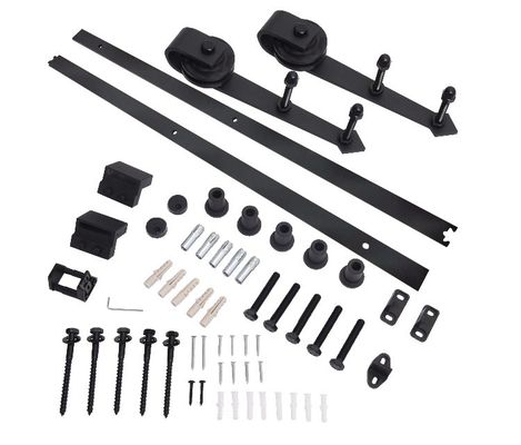 11 stóp 12ft Barn Gate Hardware Heavy Duty Barn Door Trolley Wheels i wspornik górny uchwyt