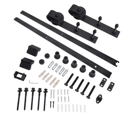 11 stóp 12ft Barn Gate Hardware Heavy Duty Barn Door Trolley Wheels i wspornik górny uchwyt