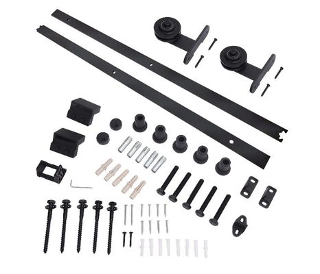 11 stóp 12ft Barn Gate Hardware Heavy Duty Barn Door Trolley Wheels i wspornik górny uchwyt