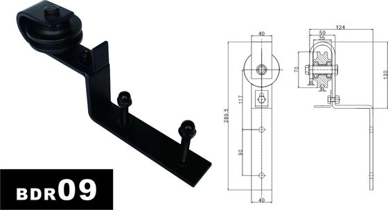 11 Ft 10 Ft Łączenie podwójnego sprzętu do drzwi stodoły do ​​szafek Wiszące system prowadnic drzwi 3 metry