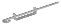 Wewnętrzna rygiel do drzwi przesuwnych wpuszczana chrom 6" 140mm