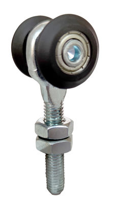 40mm ocynkowane wiszące rolki drzwiowe Białe żelazne wiszące torowe 2 rolki z kulką