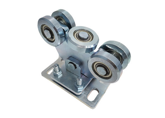 Cynkowo-srebrne regulowane stalowe koło przesuwne wspornikowe z 5 wkładami 126 mm