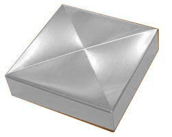 100mm 4x6 8x8 Nakładka narożna do słupka ogrodzeniowego do 4x4 6x6 7x7 srebrna osłona słupka piramidy