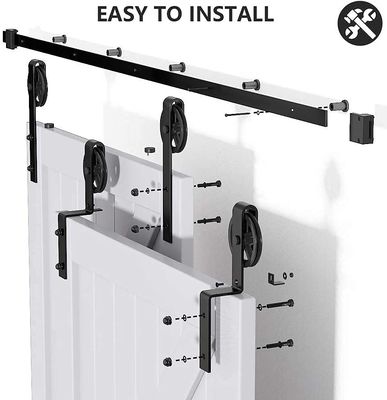 16 ft 12 ft 7 '8' Barn Gate Hardware do montażu sufitowego podwójnego obejściowego sprzętu do stodoły Prosto