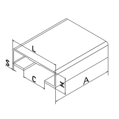 FK01A Brama przesuwna Słupek 300mm Aluminiowy nylonowy blok Prowadnica prowadnicy szyny przesuwnej