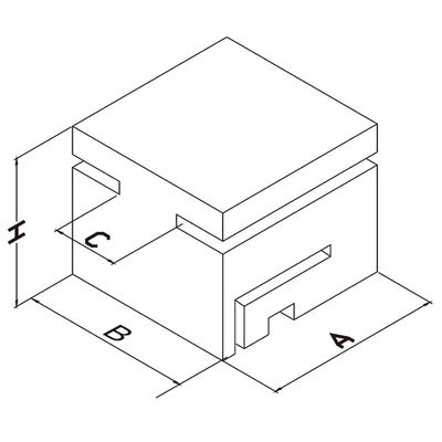 74x76x62,2mm przesuwna brama nylonowa prowadnica 75mm biała
