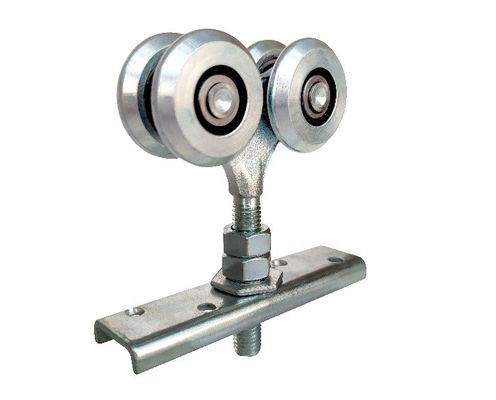 Rolki do zawieszania drzwi przesuwnych 44 mm 1,73 &quot;Biały cynk żelazny z łożyskiem