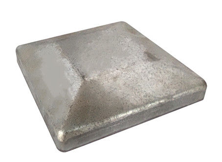 2 &quot;3&quot; Kwadratowa stalowa nasadka trapezowa Dekoracja ogrodzenia ogrodowego Żelazny metal Sliver