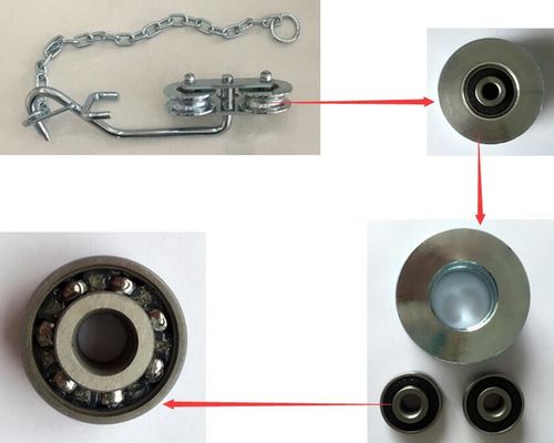 D64mm Biały cynkowy kabel Garrucha Para Banano Via Para Banano Banana Trolley Roller