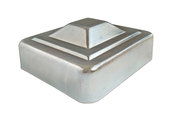 4 &quot;3&quot; ocynkowane słupki ogrodzeniowe 75 mm 100 mm kwadratowe ocynkowane stalowe nasadki słupkowe