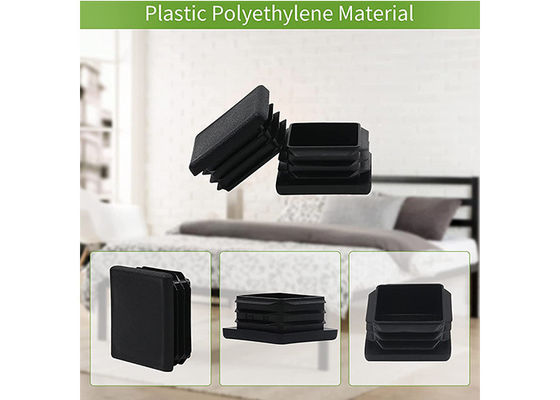 Prostokątne nakładki na słupki 75mm x 75mm 200x200 4x4 Czarny plastik Nylon