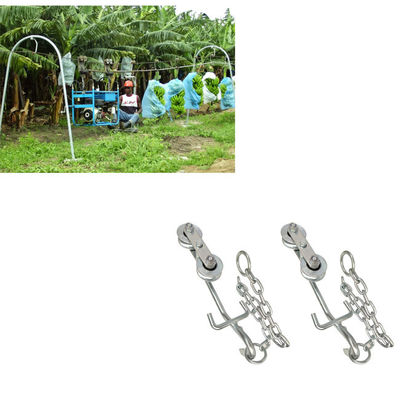 Metalowy walec linowy bananowy Srebrny cynk z łańcuchami