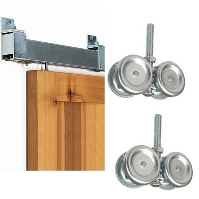 Zestaw wieszaków Drzwi przesuwne Box Rail Barn Door Wheel Stal ocynkowana