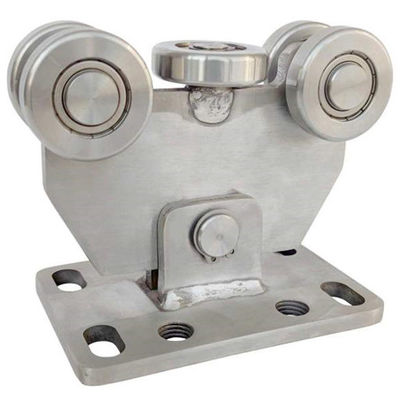 Stal nierdzewna 304 Dia 50mm Wózek z bramą wspornikową 5 kół do toru 60X60