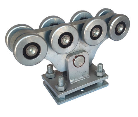 8-rolkowe średnie kółko wspornikowe regulowane 68mm biały cynk