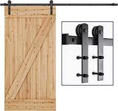 4-8.2 FT Black Steel Bypass Barn Door Hardware Jednoczęściowy uchwyt ścienny